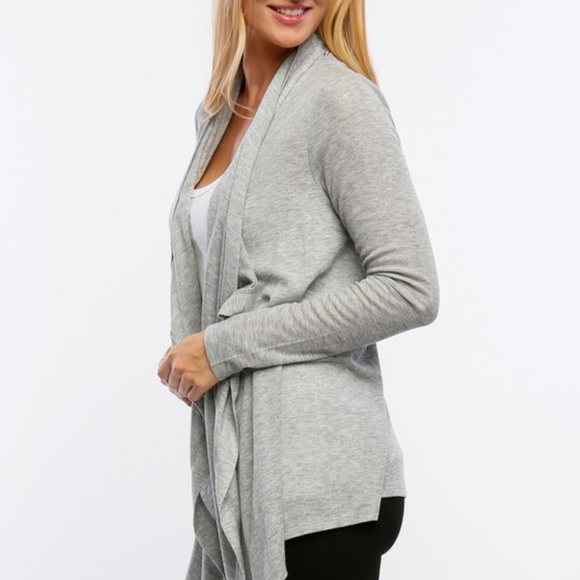 NEW Waterfall Cardigan | Gray - Picture 3 of 5